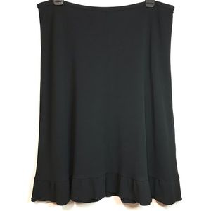 DKNY Black Ruffle Skirt Size Medium